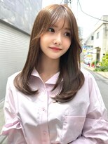 ミラリー トウキョウ(Mirareee Tokyo)&nbsp;20代30代40代◎前髪パーマ韓国風巻きくすみベージュお団子ヘア