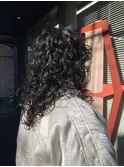 ハードパーマレイヤーカットくるくるパーマカーリーヘア