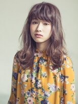 ヘアー＆メイク ルナルナ 明和店　HAIR＆MAKE LUNA LUNA 束感が可愛い！ゆるふわセミロング×艶感ショコラアッシュ