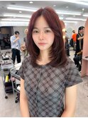 ★★ 似合わせカット韓国 メルティカラーフェミニンロング