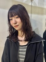 メイカ(MEIKA)&nbsp;”レイヤーパーマ×ピンクブラウン” なかもと はな