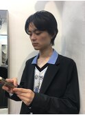 王道メンズカットストリートナチュラルセンターパート
