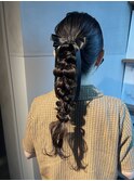 【ローポニーテール】結婚式/浴衣/着付/銀座/ヘアセット/アレン