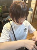 20代30代大人可愛い小顔ショート丸みボブウルフカット