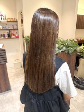 オーバルヘアー(OVAL hair) 髪質改善/艶髪ストレート/美髪/ミルクティーアッシュブラウン