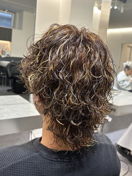 ビカムメンズヘアー 栄店(become men's hair) ブラウンメッシュサーフカール