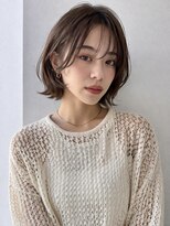 トリッカ シブヤ(TRICCA SHIBUYA)&nbsp;くびれボブ/小顔ヘア/シースルーバング/レイヤー/透明感ブラウン