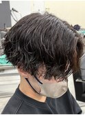 ツイスパシャドウツイストスパイラル波巻きシャドウメンズパーマ