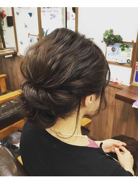 サロンド クラフト(salon de craft) 【パーティーヘアセット】編み込みフルアップヘアセット