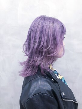 アカ(ACA) 【ACA】デザインカラー クリアなくすみラベンダーウルフ