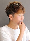【ポルテオム】ハイライトパーマツーブロックメッシュキャップ