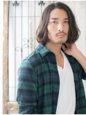 ワイルドワンレン☆ランダムパーマミディJ