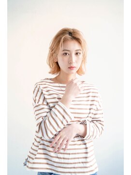 ジュール サウス 新宿南口(Joule South) 顔型別ヘアスタイル特集/マロンベージュ/Aラインボブ/新宿