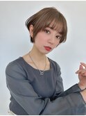 大人ショートボブ/根元ふんわり/20代 30代 40代50代