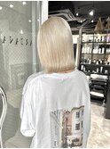 切りっぱなしボブ エアリーロング 美髪 ピンクブラウン