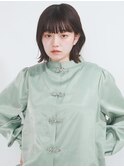 ミディアムヘア/ショコラベージュ/ボブルフ/新宿駅