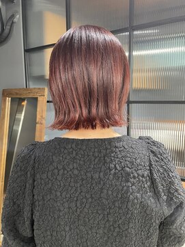 ロフティー 清澄白河(LOFTY) 赤髪/外ハネ/ミニボブ/レッドカラー/髪質改善/清澄白河/錦糸町