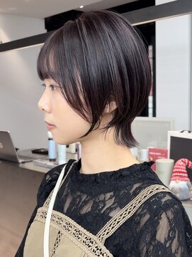 ロンドシエル 横浜(Lond ciel) 【横浜】小顔ネビージュ黒髪秋色透明感カラーワンレンボブルフ