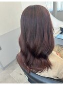 ふわふわコテ巻きピンクラベンダー♪