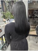 フェイクブラック/暗髪/アディクシーカラー/透明感カラー/艶髪
