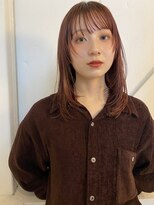 ソイ 下北沢(soi) 暖色カラー_レッド_ブリーチカラー_顔まわりレイヤー_下北沢