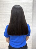 ワンレングススタイル（縮毛矯正あり）