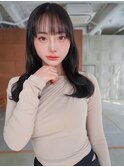ANGELICA ぱっつん前髪 韓国風シアーブラック