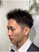 men's/スペインカール/スパイキーショート/ブルーブラック