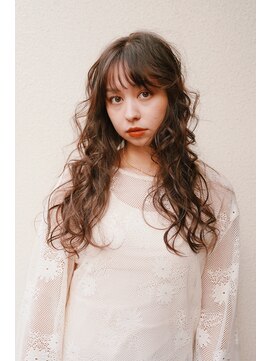 レジュアル(RESSUAL) デジタルパーマロングヘアブラウンカラー