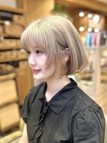 バイオレット 表参道店(Violet)&nbsp;ボブレイヤーカットハッシュカットミルクティーベージュNA-100