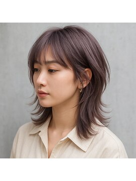 スープレックス ヘアーデザイン(SOUPREX HAIR DESIGN) ラベンダーアッシュミディアムウルフ 20代 30代 40代 50代 60代