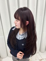 キティー(kiti) ココアラベンダー/レイヤーロング/ハイレイヤー/顔まわり
