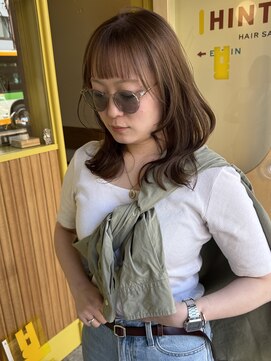 ヒントステーション(HINTSTATION) 〈浅草 半個室〉オリーブベージュ×オン眉