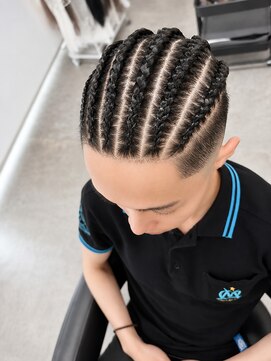 ガルボヘアー 桟橋店(garbo hair) メンズ コーンロウ 6本 地毛 特殊セット よさこい