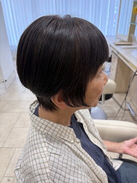 アッシュ 仙川店(Ash) 仙川40代50代60代絶壁解消前髪小顔前下がりショートボブ骨格補正