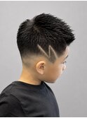 男の子キッズフェードカット人気ショート