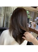 大人女子モテ髪レイヤー/艶感サラサラ上品ナチュラルストレート