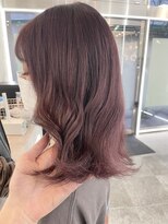 リフトバイマグ 松本駅前店(lift by mag) 大人可愛いピンクベージュダブルカラーくびれボブ透明感小顔