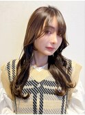 韓国前髪顔周りロング×デザインカラー[心斎橋/髪質改善]