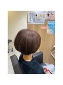 白髪ぼかしボブ