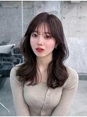 美髪韓国レイヤーイメチェン似合わせ小顔シースルーワイドバング