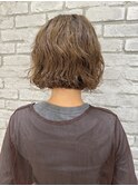 パーマボブ/ベージュ/20代30代40代50代60代