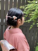 友人の結婚式ヘアセットと訪問着