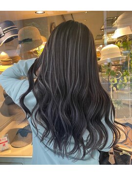 アンダーバーホワイト(_white) ハイライトブリーチ髪質改善トリートメントエクステ神戸三宮