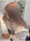 渋谷ミルクティーベージュハイトーンカラーヘーゼルベージュ30代