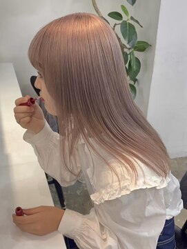 サンクマーケット 渋谷(cinq MARKET) 渋谷ミルクティーベージュハイトーンカラーヘーゼルベージュ韓国