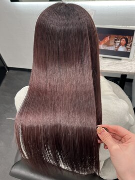 ピリオド 赤坂(Period.) ロングヘアー上品ピンクカラー髪質改善　赤坂見附