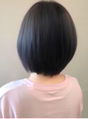 再現性◎扱いやすいボブ/落ち着いた印象アッシュブラック！