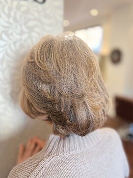 クロス(CROSS) ミセスパーマ/ふんわり根元立ち上げ/ひし形/60代70代80代