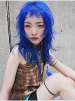 レコ 渋谷(LECO)&nbsp;ネオンブルーシャギーレイヤー